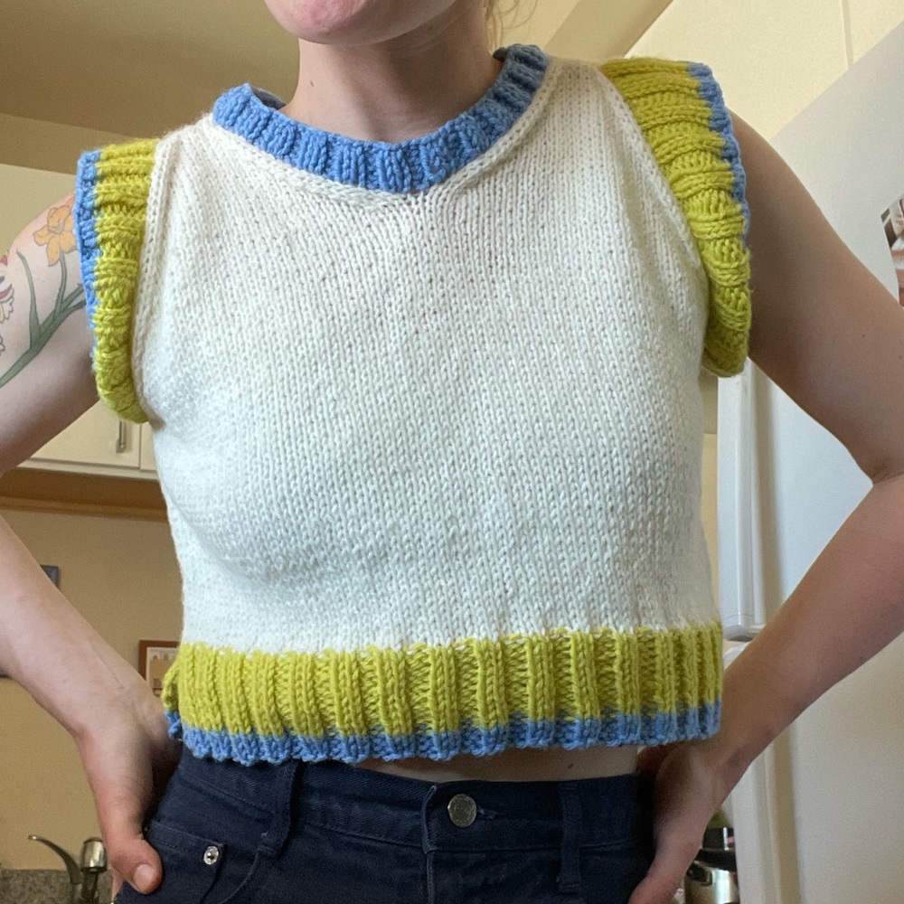Handmade knitted shirt